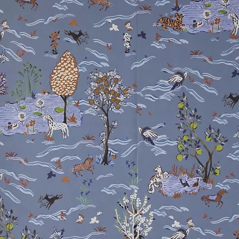 *ISO*: one roll of Wallquest Garden Story Wallpaper in color SLATE.